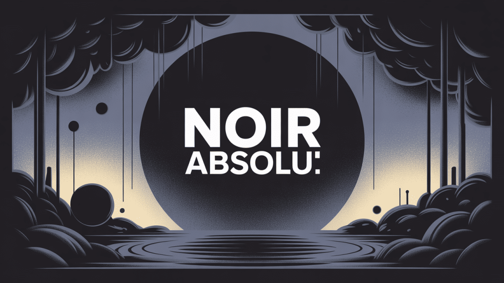 Illustration noire absolue absorption totale lumière