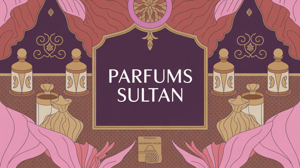illustration digitale parfums sultan ambiance orientale luxe