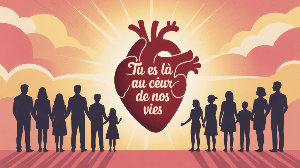 illustration symbolique tu es la au coeur de nos vie