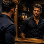 avant et apres un regime homme devant miroir