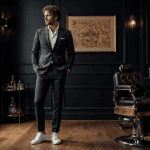 basket pour costume anthracite homme salon