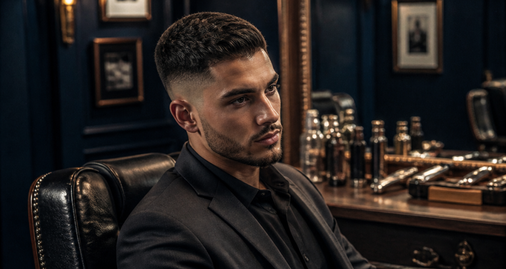 dégradé court homme barbershop haut de gamme