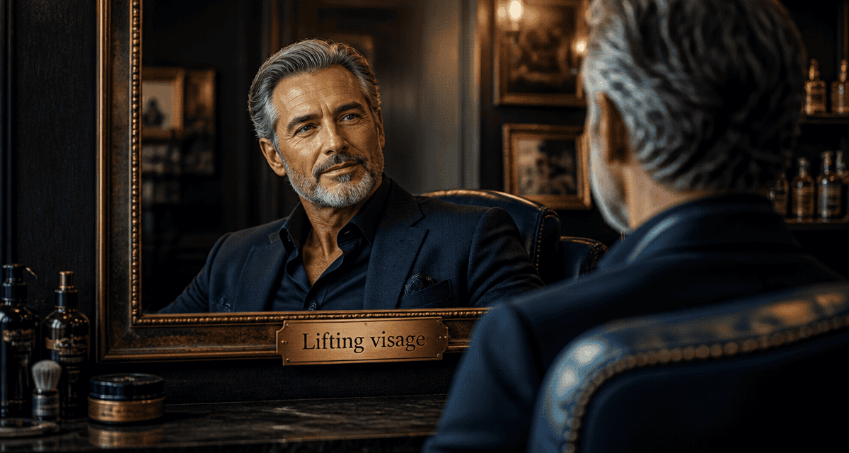 lifting visage avant après portrait homme