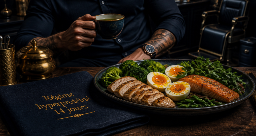 menu regime proteine 2 semaines assiette