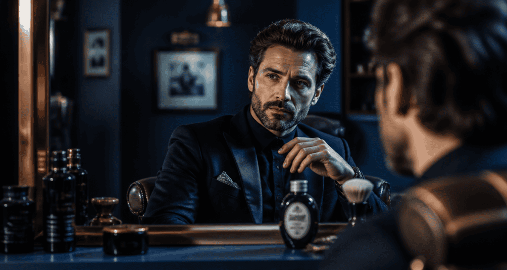 Ovale du visage avant après homme barbershop