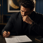 swot personnel homme réfléchissant matrice