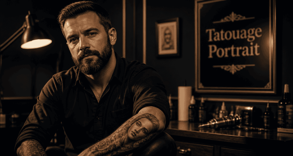tatouage portrait réaliste avant-bras homme