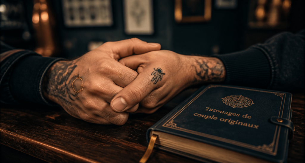 tatouages couples originaux mains entrelacées