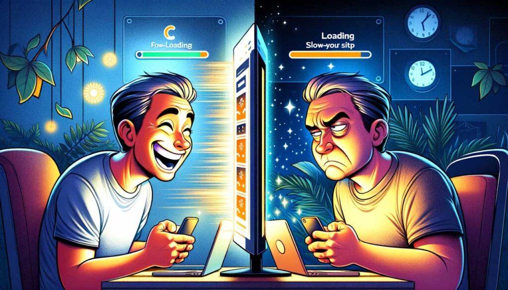 user experience and website loading speed