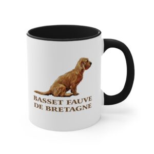 Basset Fauve de Bretagne dog on coffee mug.