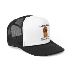 Mesh cap with Basset Fauve design