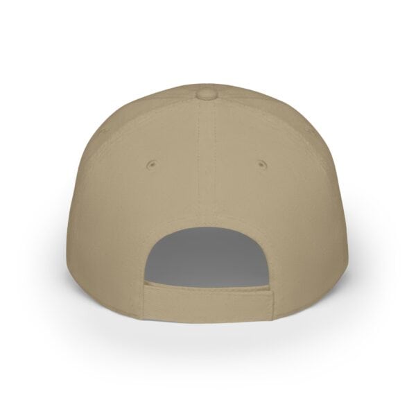 Back view of beige baseball cap