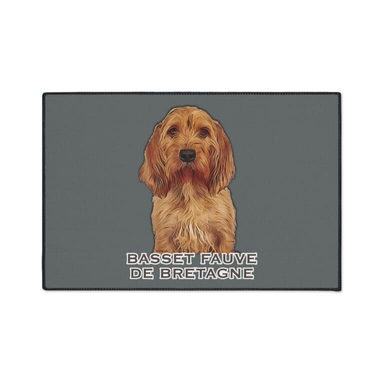 Basset Fauve de Bretagne illustration on mat.