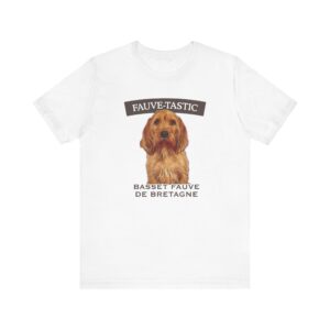 T-shirt featuring Basset Fauve de Bretagne design.