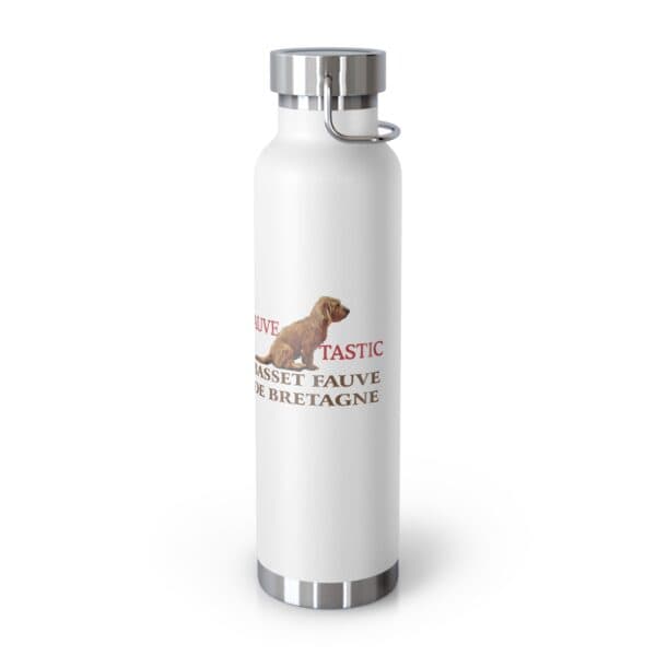 Water bottle with Basset Fauve de Bretagne design.