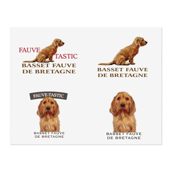 Basset Fauve de Bretagne dog illustrations and logos.