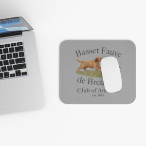 Laptop and Basset Fauve de Bretagne mouse pad