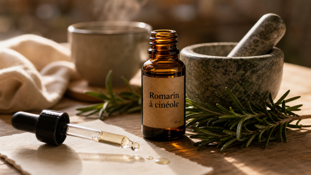 Romarin à cinéole bienfaits : respiration, cheveux, dosages à respecter