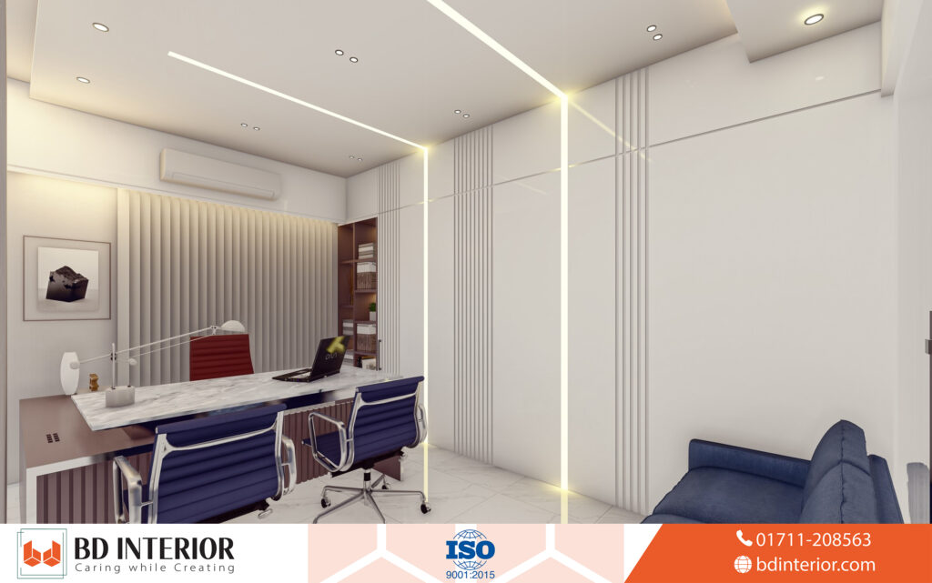 How to Decorate a Big Wall in Living Room: Practical Design Ideas 3 Modern Minimalist Office with Marble Desk and Textured Slat Wall