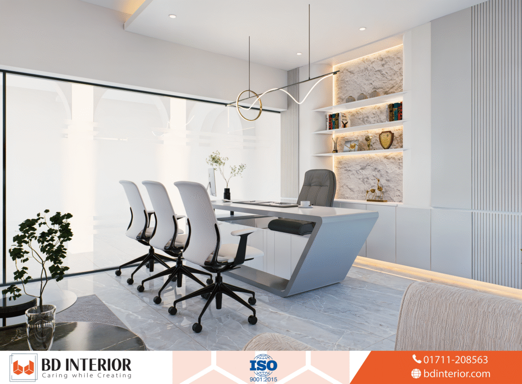 Airline Office Design Bangladesh: Boost Efficiency, Enhance Passenger Experience 2 Modern White Executive Office