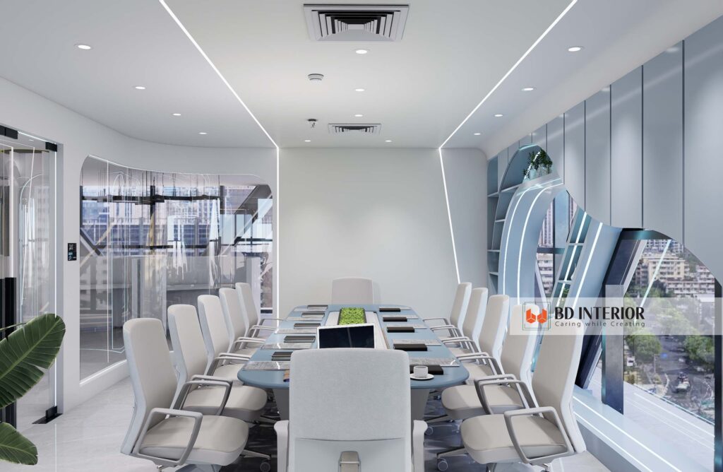 Simple Interior Design for Hall: Stylish and Affordable Ideas 1 conference room blue dream