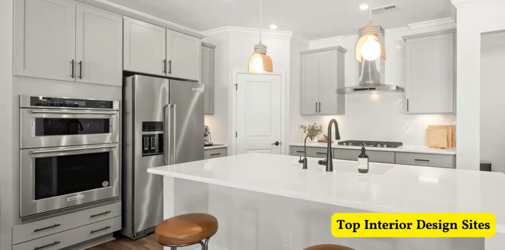 Top Interior Design Sites: 7 Unseen Trends & Cost Traps Nobody Tells You 1 Modern white kitchen with island, stainless steel.