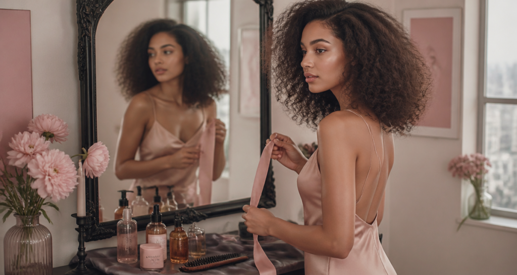 cheveux gonflés devant miroir kardoune