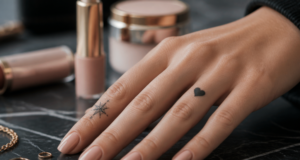 Tatouage doigt signification cœur et boussole
