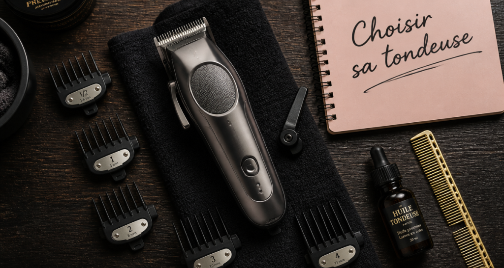 Tondeuse cheveux comparaison sur table barbier moderne