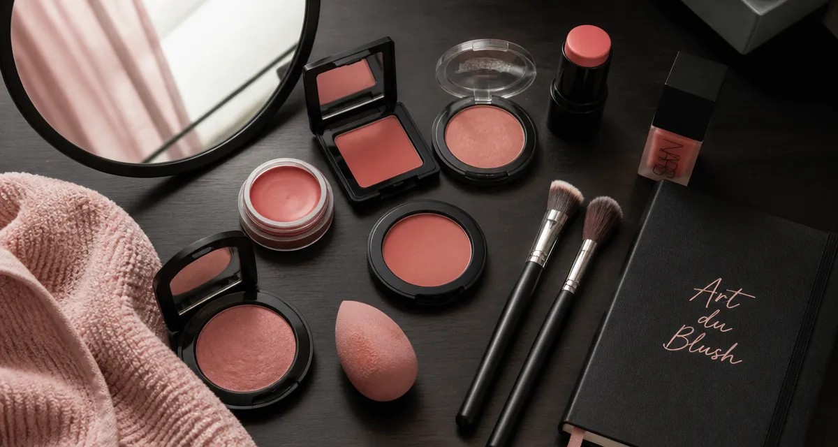 comment mettre du blush blushs pinceaux miroir