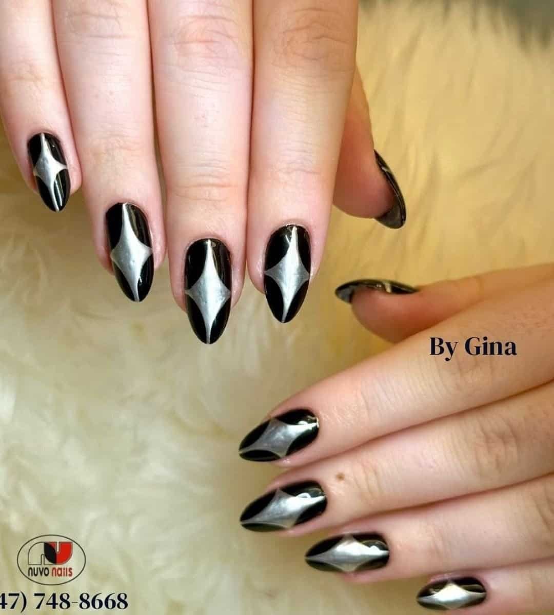 Silver Starlight Blade & Black Surrounding Nails