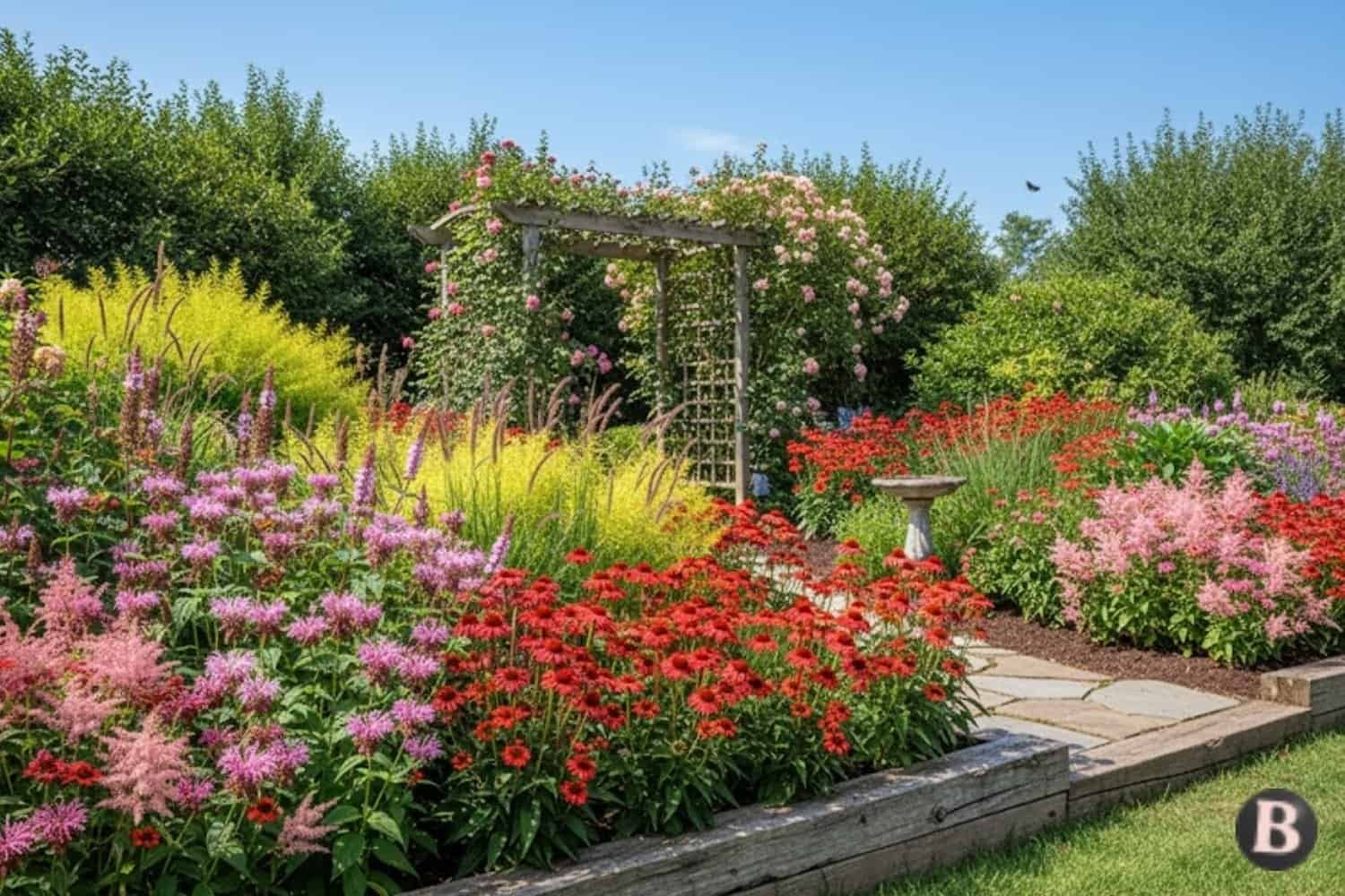 Image of Easy Pollinator Gardens Landscape Design Idea