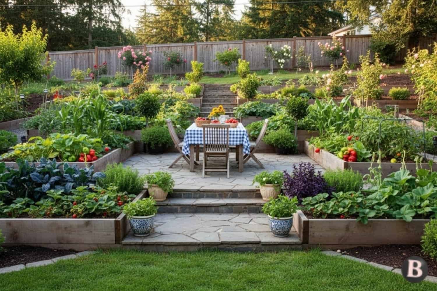 Image of Edible Landscaping Front Yard and Back