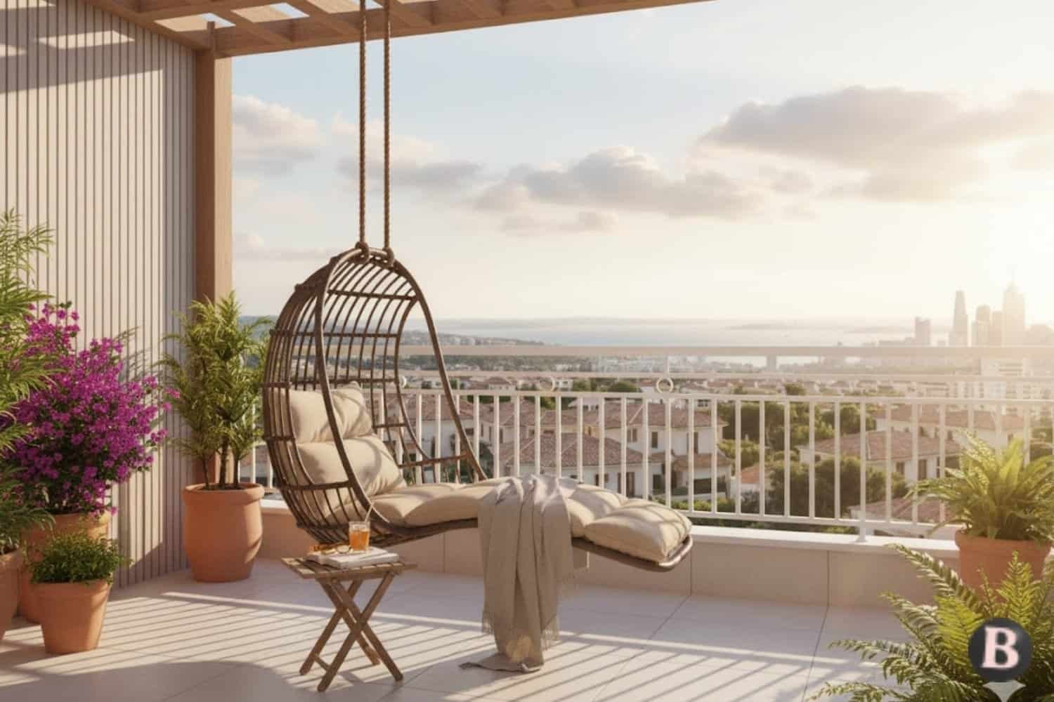 Image of Lounge Hanging Chair Balcony
