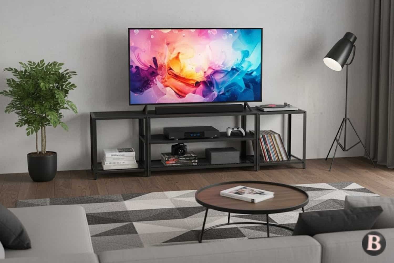 Image of Multi-Level Tiered TV Console