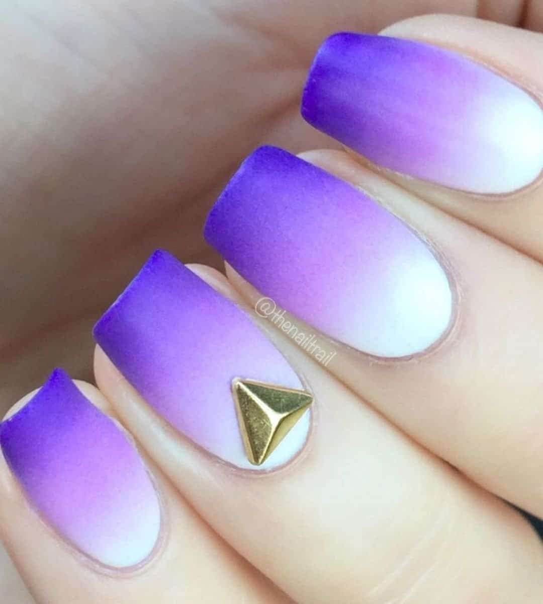 Image of Purple Matte Ombre Nails