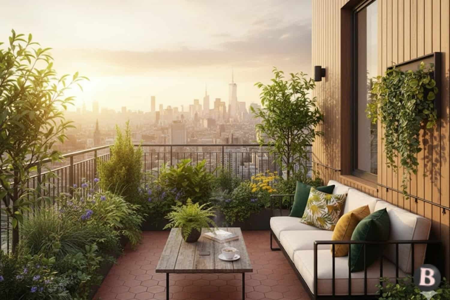 Image of Urban Green Jungle Balcony Design