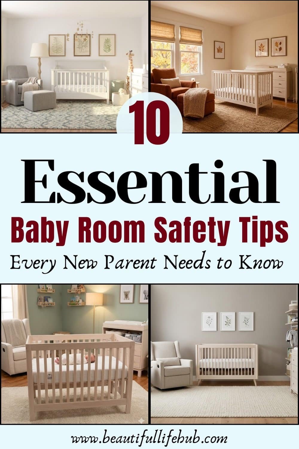 Pinterest Pin Image of 10 Essential Baby Room Safety Tips Every New Parent Needs to Know