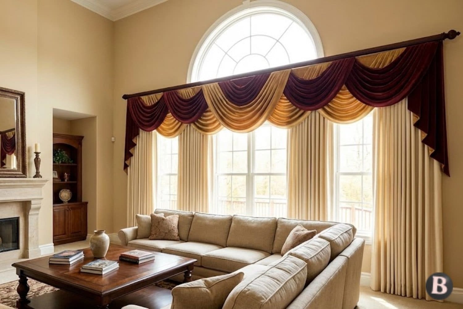 Beautiful Life Hub Home Decor - Overlapping Swags Curtain Design