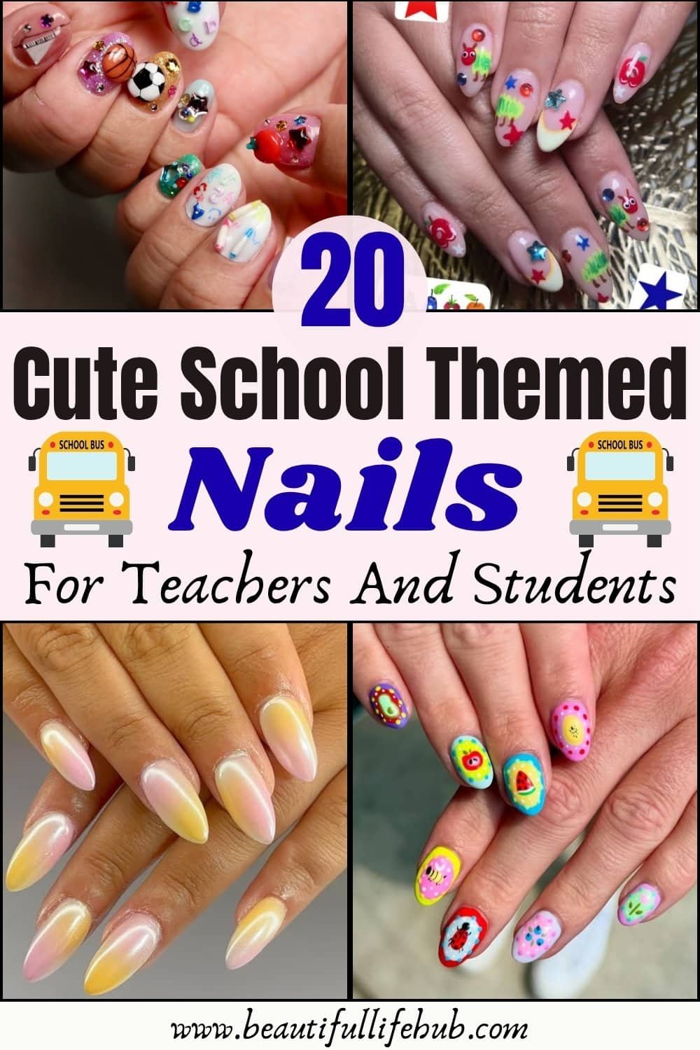 20 Cute School-Themed Nails For Teachers And Students