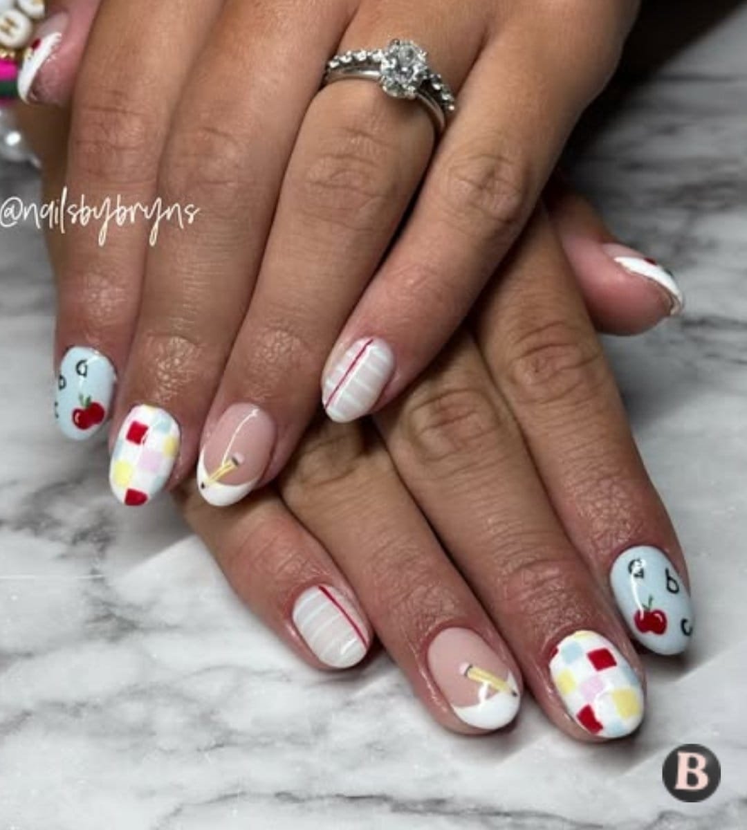 Charming Classroom Mix-and-Match Back-To-School Nails