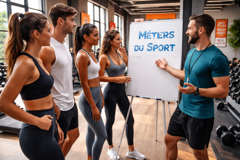 métiers dans le sport groupe coach