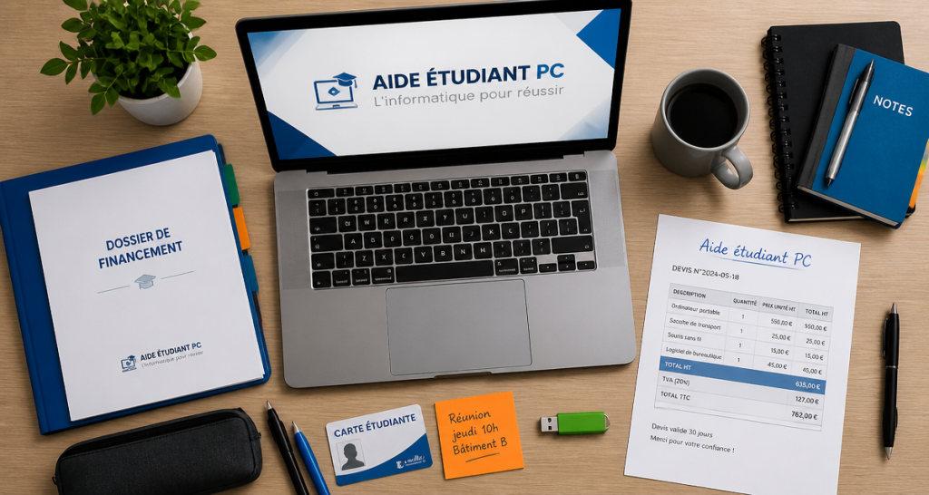 aide etudiant achat pc ordinateur portable sur bureau