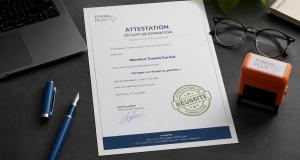 attestation suivi de formation signée sur bureau