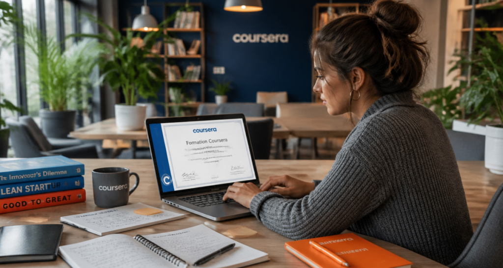 coursera avis jeune femme certificat digital