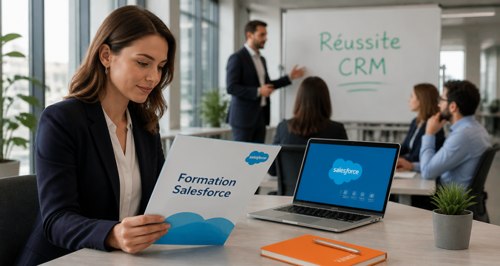 formation salesforce pole emploi jeune femme dossier