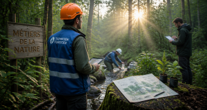 metier dans la nature en foret technicien hydrogéologue paysagiste
