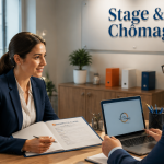 chomage et stage illustration bureau