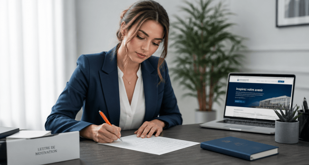 lettre de motivation master exemple étudiante écrivant