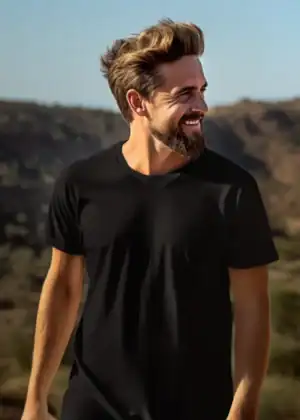 Stylish solid black t-shirt for men – casual fit, premium cotton, Befiqr Style